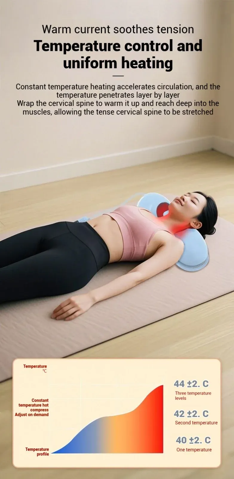Cervical spondylosis pillow with targeted neck support for UK sleepers
